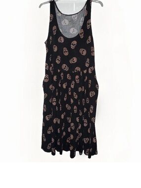 Edgy Grunge Punk Indie Goth torrid Black Skater Skull Animal Print Tank Dress
